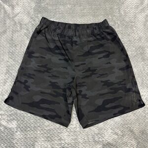 DSG Athletic Shorts Men's M‎ All Over Camo Print Black 8" Inseam Comfort Pull On